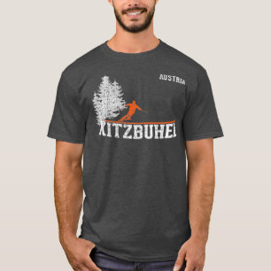 Kitzbuhel aus Vintagem Skifahren im Stil der 80er T-Shirt