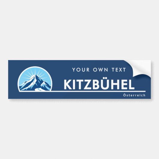 Kitzbühel Austria mountain Bumper Sticker Autoaufkleber (Vorne)