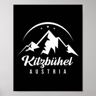 Kitzbühel Austria Ski Resort Skifahren Snowboarden Poster