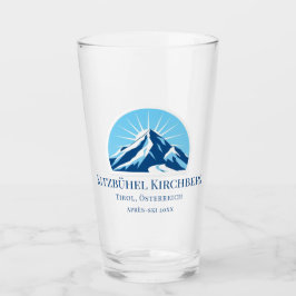 Kitzbühel Kirchberg Skigebiet Österreich Bierglas Glas
