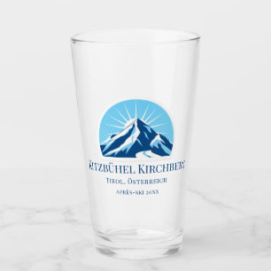 Kitzbühel Kirchberg Skigebiet Österreich Bierglas Glas