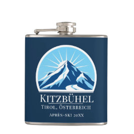 Kitzbühel Kirchberg Skiort Österreich Flachmann