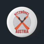 Kitzbühel, Österreich Button<br><div class="desc">Kitzbühel ist einer der besten Skigebiete der Welt. Ein tolles Design für sich selbst oder als Geschenk für Freunde,  Familie oder Mitarbeiter.</div>