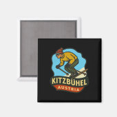 Kitzbühel Österreich Skifahren Magnet (Vorderseite/Rückseite)