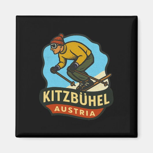 Kitzbühel Österreich Skifahren Magnet (Vorne)