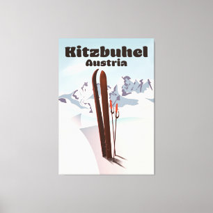 Kitzbühel Österreichisches Skiposter Leinwanddruck