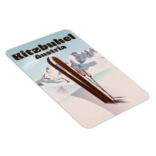 Kitzbühel Österreichisches Skiposter Magnet