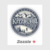 Kitzbühel Stadt Österreich SKI Feriengeschenke Aufkleber (Blatt)