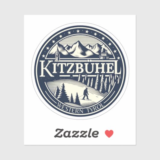 Kitzbühel Stadt Österreich SKI Feriengeschenke Aufkleber (Blatt)