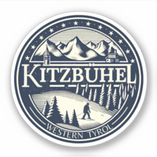Kitzbühel Stadt Österreich SKI Resort Geschenke Aufkleber