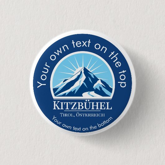 Kitzbühel Tirol Österreich Skigebiet Österreich Button (Vorderseite)