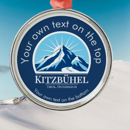 Kitzbühel Tirol Österreich Skikarale Metal Ornamen Ornament Aus Metall