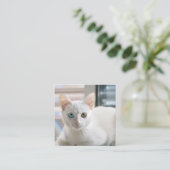 KITZE QUADRATISCHE VISITENKARTE (Stehend Vorderseite)