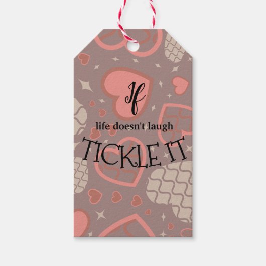 Kitzeln Geschenkanhänger (Vorderseite)