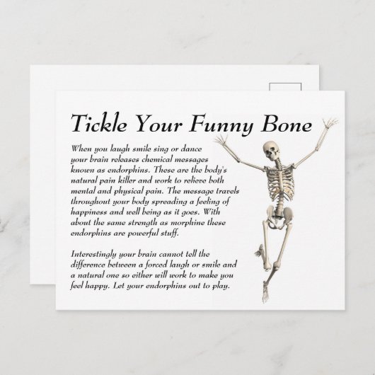Kitzeln Sie Ihren lustigen Knochen Postkarte (Vorne/Hinten)