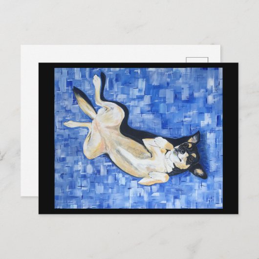 Kitzeln Sie mein Kelpie-Hundedesign Postkarte (Vorne/Hinten)