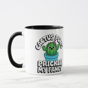 Kitzle meine Fantasie – Süßer Kaktus-Wortwitz Tasse