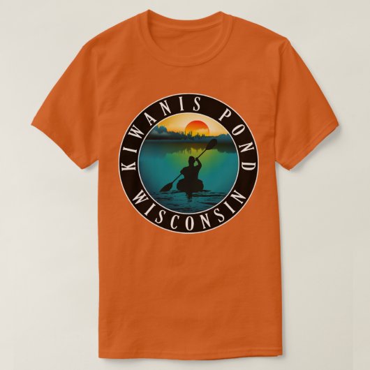 Kiwanis Pond Wisconsin Kayaking T-Shirt (Design vorne)
