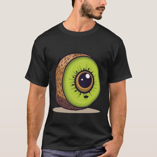 Kiwi Alien – Fresh Cute Fruit Art T-Shirt (Vorderseite)
