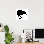 Kiwi Alle Schwarzen und Alle Weißen Neuseeländisch Poster (Heimbüro)
