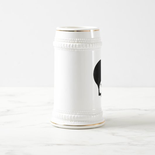 Kiwi alle Schwarzen und alles Weiß Neuseeland Bierglas (Mittel)