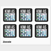 KIWI ALS BRO GREETING PAUA QUADRATISCHER AUFKLEBER (Blatt)