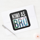KIWI ALS BRO GREETING PAUA QUADRATISCHER AUFKLEBER (Umschlag)