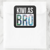 KIWI ALS BRO GREETING PAUA QUADRATISCHER AUFKLEBER (Tasche)