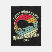 Kiwi &amp; New Zealand Uni-adults Black Cotton, Ly Fleecedecke (Vorderseite)