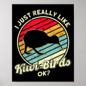 Kiwi & New Zealand Uni-adults Black Cotton, Ly Poster (Vorne)