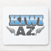 Kiwi az im Blau und im Silber Mousepad (Vorne)