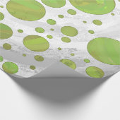 Kiwi Bash Green Polka Dot Geschenkpapier (Ecke)
