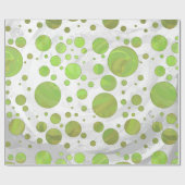 Kiwi Bash Green Polka Dot Geschenkpapier (Flach)
