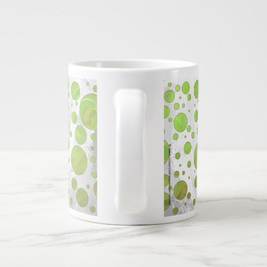 Kiwi Bash Green Polka Dot Jumbo-Tasse (Rückseite)