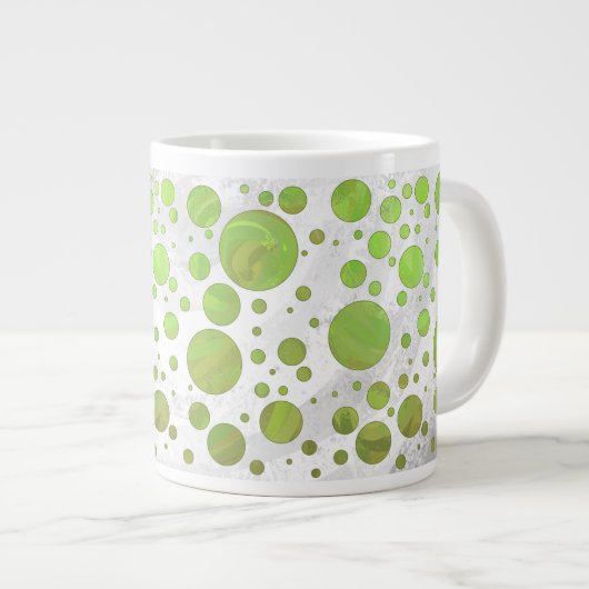 Kiwi Bash Green Polka Dot Jumbo-Tasse (Vorderseite Rechts)