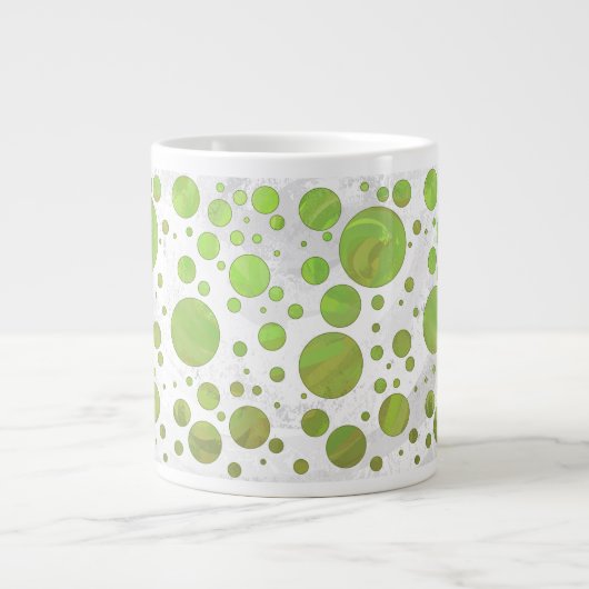 Kiwi Bash Green Polka Dot Jumbo-Tasse (Vorderseite)