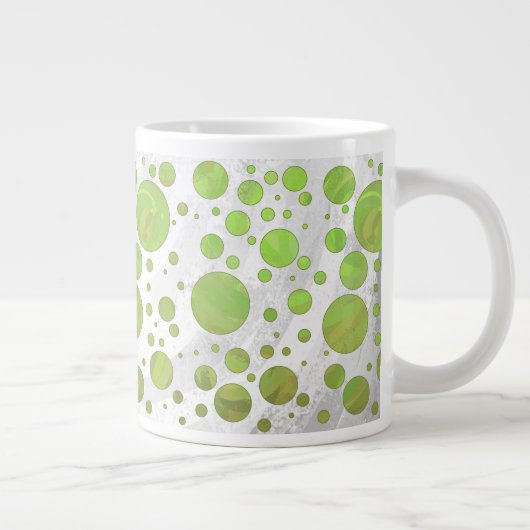 Kiwi Bash Green Polka Dot Jumbo-Tasse (Rechts)