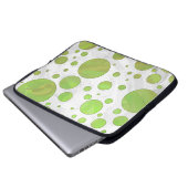 Kiwi Bash Green Polka Dot Laptopschutzhülle (Vorne Knopf)