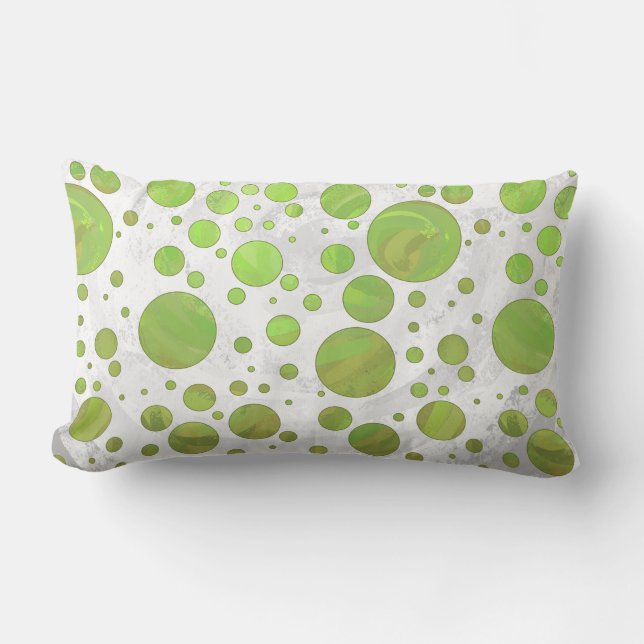 Kiwi Bash Green Polka Dot Lendenkissen (Vorderseite)
