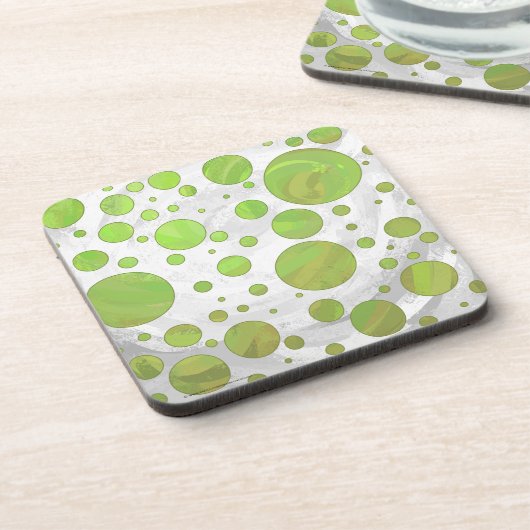 Kiwi Bash Green Polka Dot Untersetzer (Linke Seite)