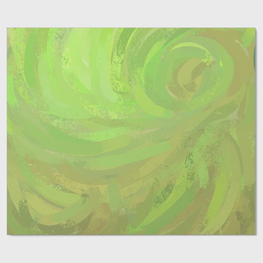 Kiwi Bash Green Swirl Geschenkpapier (Flach)