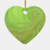 Kiwi Bash Green Swirl Keramikornament (Vorne)