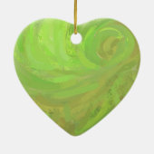 Kiwi Bash Green Swirl Keramikornament (Hinten)
