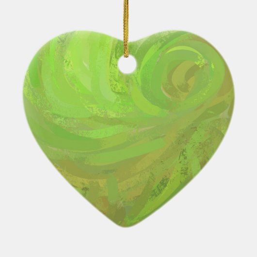 Kiwi Bash Green Swirl Keramikornament (Hinten)