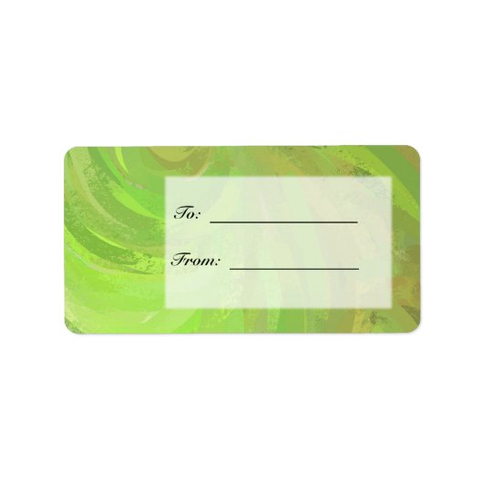 Kiwi Bash Green und Black Monogram Adressaufkleber (Vorne)