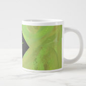 Kiwi Bash Green und Black Monogram Jumbo-Tasse (Rechts)
