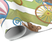 Kiwi Bash Green Zickzack Baby Stuff Geschenkpapier (Rolleneckpunkt)