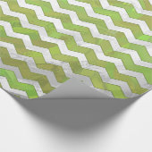 Kiwi Bash Green Zickzack Pattern Geschenkpapier (Ecke)