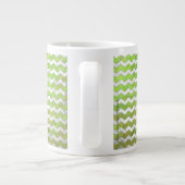 Kiwi Bash Green Zickzack Pattern Jumbo-Tasse (Rückseite)