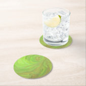 Kiwi Bash Runder Pappuntersetzer (Vor Ort)